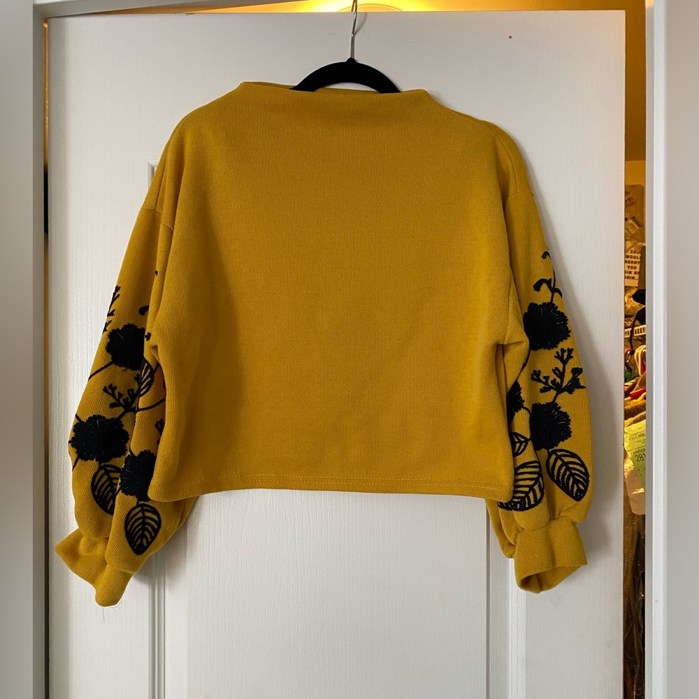 Gold cropped sweater